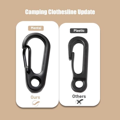Portable Travel Clothesline, 33ft Camping Clothes line - Image 4