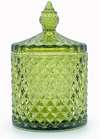 10 oz Olive Green Glass Candy Dish by YILUSHENGHUA