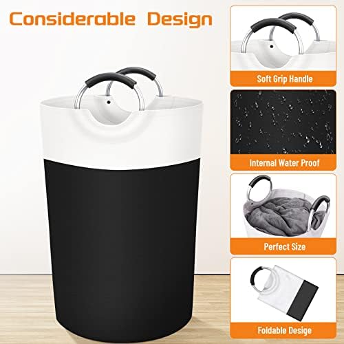 BlissTotes 75L Laundry Basket, Freestanding Collapsible Hamper - Image 3