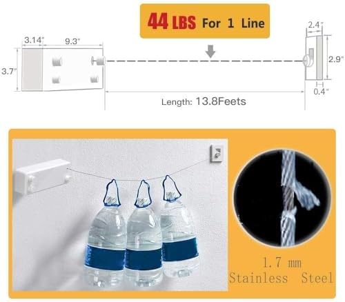 JOOM Retractable Clothesline Indoor, Dual 2 x 13.8FT Clothes Lines - Image 6