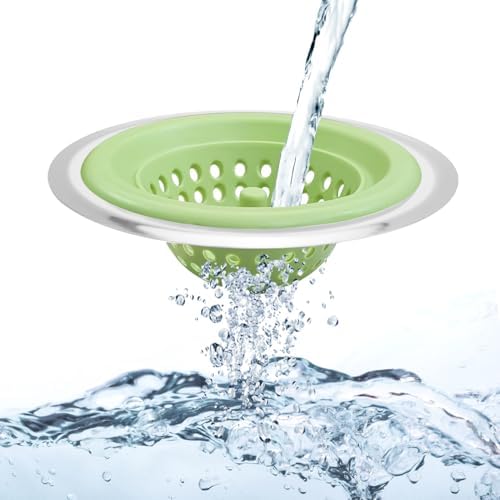 Silicone Strainer for Kitchen Sink, 2 Pack, Stainless Steel Reinforced - Image 7