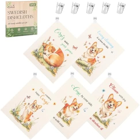 wlich 5 Pack Swedish Dishcloths, Reusable Kitchen Towels - Image 3