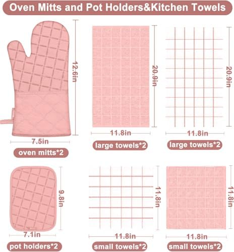 Oven Mitts Pot Holders Sets/Kitchen Towels and Dishcloths, Oven Gloves Kitchen - Image 2