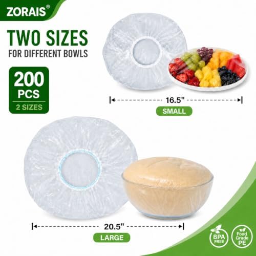 200PCS Plastic Bowl Covers, 2 Sizes Bowl Covers - Image 2