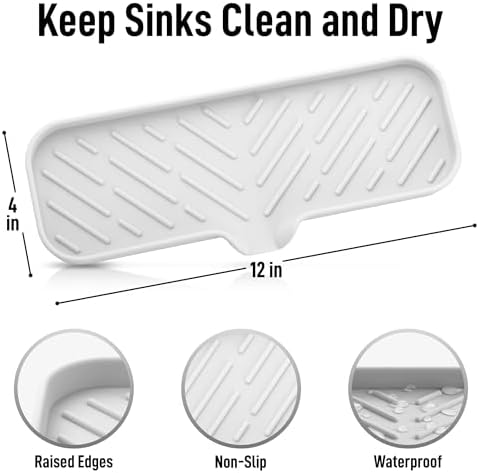 Zulay Kitchen Large Silicone Sponge Holder – Flexible Sink Organizer Tray - Image 4