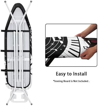 GLENLCWE White Music Piano Ironing Board Cover-15x 54 Standard Size Ironing - Image 4
