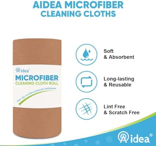 AIDEA Microfiber Cleaning Cloth Roll-50PK, Reusable Paper Towels 11.5×11.5" - Image 3