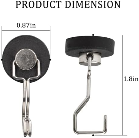Rare Earth Strong Magnetic Hooks, Waterproof Rubber Coated Magnetic Hooks - Image 3