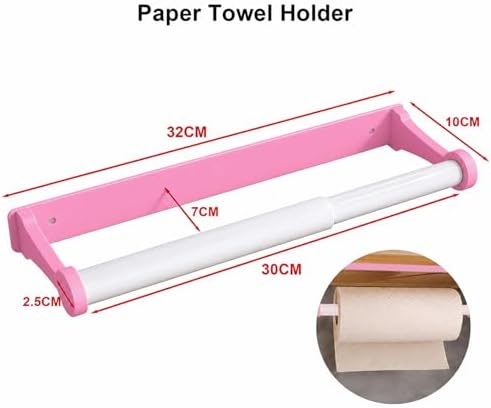 MONEER Kitchen Roll Holder Under Cabinet, Paper Towel Holder, Aluminum Alloy - Image 3
