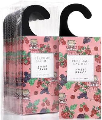 ROSE COTTAGE Large 12 Packs Sugar Grace Hanging Closet Deodorizer Air Freshener by ROSECOTTAGE