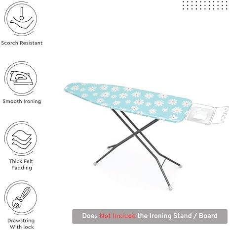 Encasa XO Ironing Board Cover and Pad, Thick Felt 54"x15" - Image 3