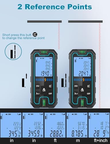 Laser Measuring Tool, RockSeed Portable Laser Measure, Digital Distance - Image 4