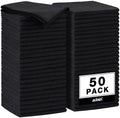 AIDEA Microfiber Cleaning Cloth Black 50PK, Microfiber Towels 11.5×11.5" by AIDEAHOME