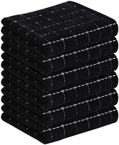 Homaxy 100% Cotton Terry Kitchen Towels, 6 Pack by Homaxy