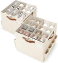 Varhomax Shoe Organizer Box for Closet, Fabric Storage Basket 2 Pack by Varhomax