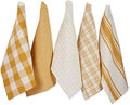 DII Basic Kitchen Large Cotton Dishtowel Set of 5, Honey Gold by DII