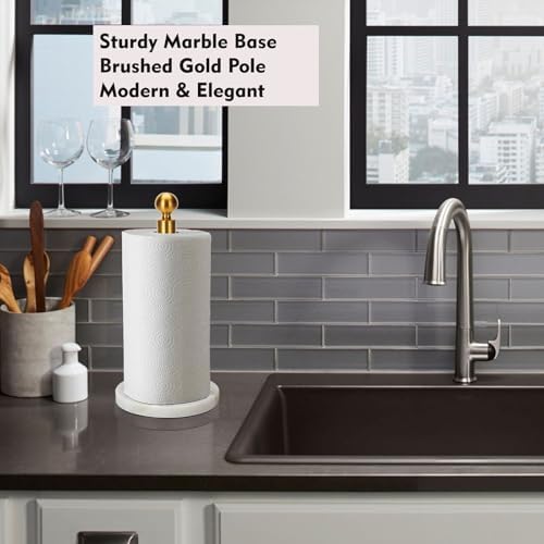 Gold Paper Towel Holder Countertop, - Image 6