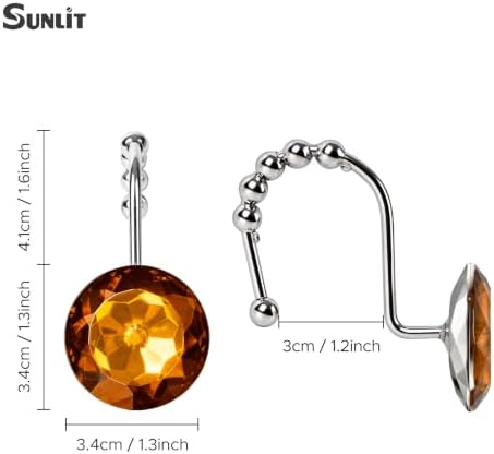 Sunlit Luxury Design Round Brown Diamond Crystal Gem Bling - Image 2