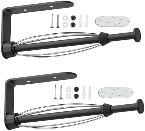 2 PACK Metal Paper Towel Holder, Easy Tear by KOBFUN