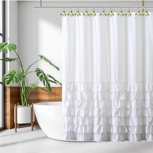 Plumeria Shower Curtain Hooks Rings - Image 5