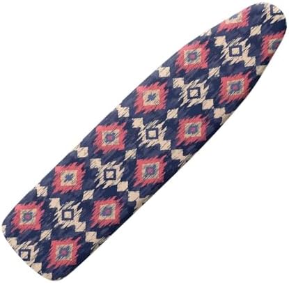 Ikat Rhombus Floral Steam Ironing Board Cover, Abstract Geometric Indonesia by Daulesho