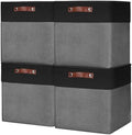 Bagnizer 13x13 Cube Storage Bins, Collapsible Fabric Storage Box, 4 Pack Closet by Bagnizer