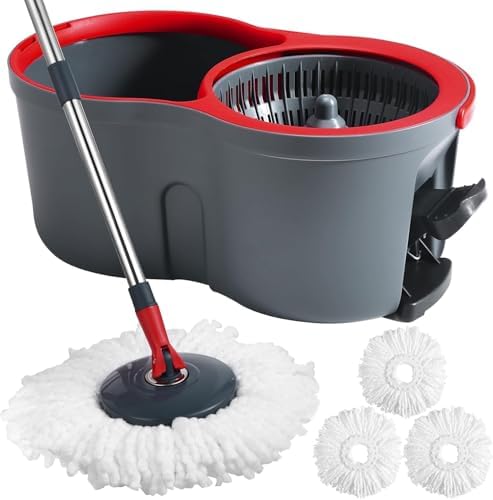 360° Spin Mop and Bucket Set Cleaning System, Mop and Bucket by Unknown