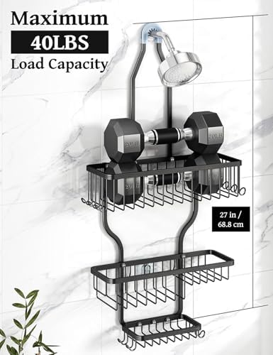 YASONIC Never Rust Shower Caddy Hanging, Aluminum Shower Racks - Image 4