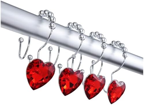 Shower Curtain Hooks Rings for Bathroom by Yapicoco