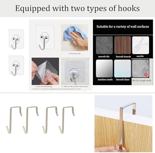 2-Pack Hanging Storage Organizer, Over The Door Hanging Bags/Wall Baskets - Image 4