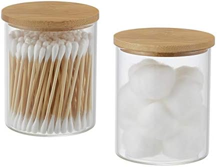 INIUNIK 2 Pack Glass Qtip Holder Dispenser - Image 2