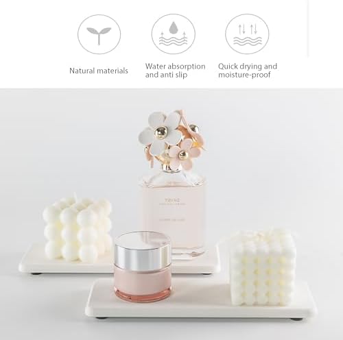 NiuYichee 2Pcs Stone Soap Trays Water Absorbing Diatomite Coaster - Image 3