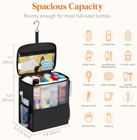 Lifewit Shower Bag Mesh Shower Caddy Portable College Dorm Room Essentials Tote - Image 2