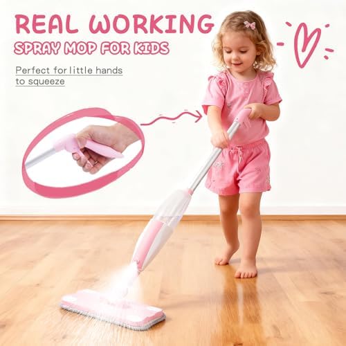 Toddler Gifts Cleaning Toy Sets, Real Working Water-Spraying Mop Toy - Image 2