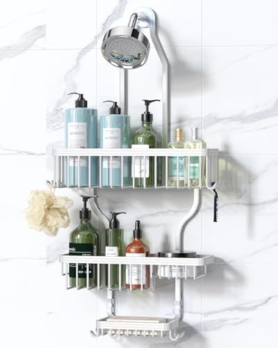 YASONIC Never Rust Shower Caddy Hanging, Aluminum Shower Racks by YASONIC