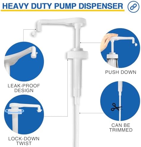 8Pcs 38-400 Leak Proof Gallon Jug Syrup Pump Dispenser - Image 2