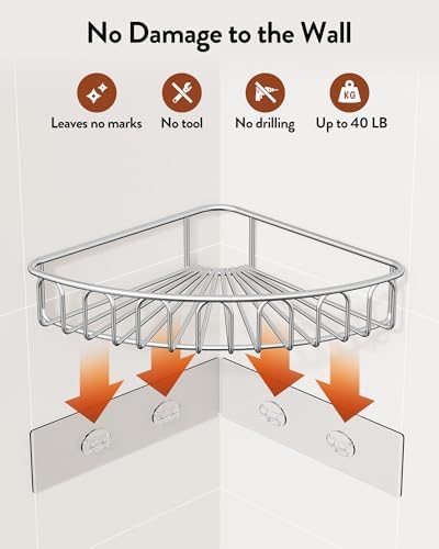 Orimade Corner Shower Caddy Stainless Steel - Image 6
