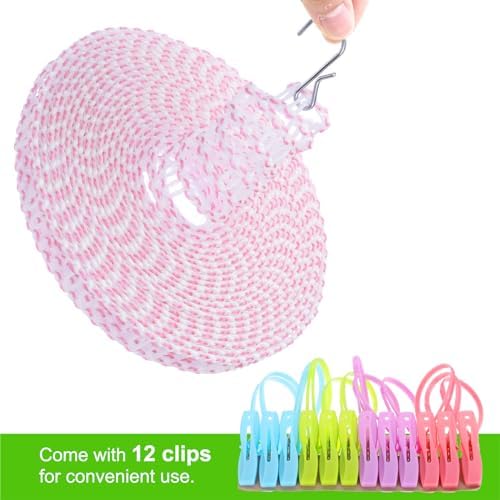 uxcell Windproof Clothesline, 5M 16.4ft Plastic Non-Slip Clothes Drying Rope - Image 3