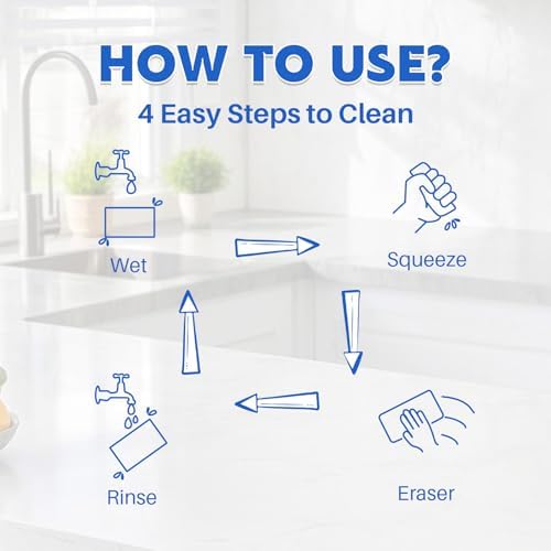 Glass Cooktop Cleaner Sponge, 2X Density Magic Sponge Eraser, 10 Pack - Image 7