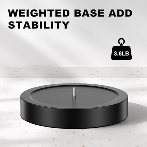 Black Paper Towel Holder Countertop, One-Handed Tear, Stainless Steel, Weighted - Image 3