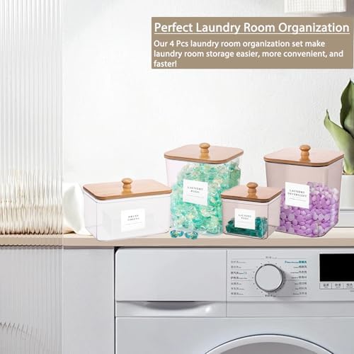 4 Pack Laundry Pods Container, Scoops & Labels - Image 5