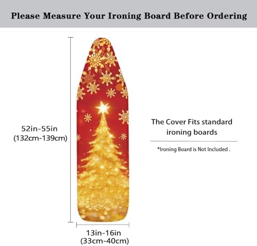 Christmas Tree Print Ironing Board Cover Protector Snowflake Print Ironing - Image 5