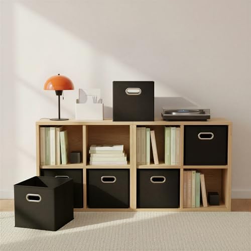 Household Essentials Foldable Fabric Storage Bins 6 Piece Set, Strong - Image 5