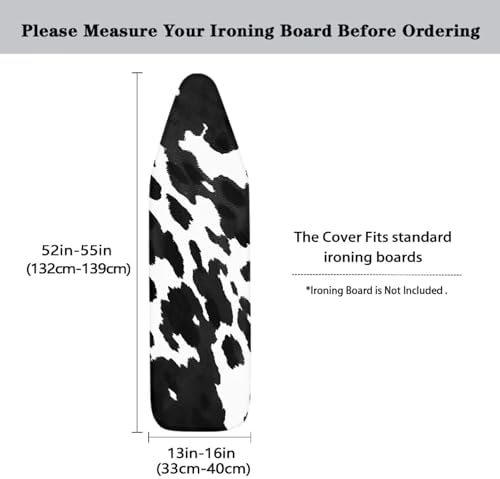 Black Cow Spot Ironing Board Cover Ironing Board Pad Protective Cover - Image 5