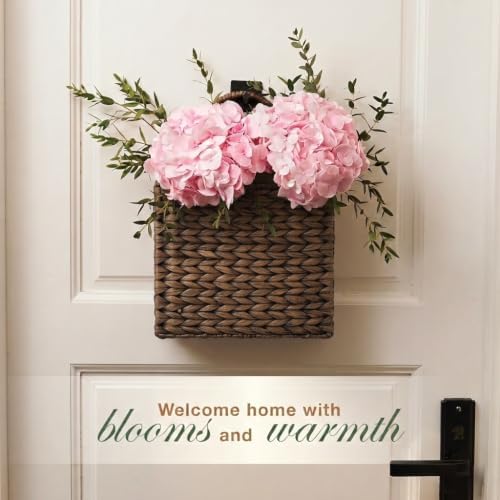 84ECO Set of 2 Black Wicker Hanging Baskets - Image 3