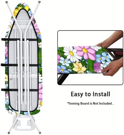 Nuxovilar Mixed Flowers Ironing Board Cover 15x54 Polyester - Image 5