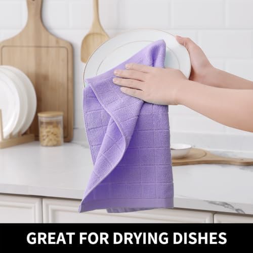 Homaxy 100% Cotton Terry Kitchen Dish Cloths, 8 Pack - Image 4