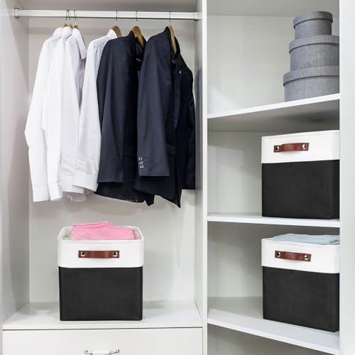Bagnizer Collapsible Fabric Storage Cubes 11x11 Cube Storage Bins, 4 Pack - Image 3