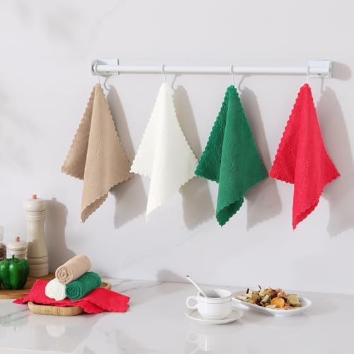 Homaxy 12 Pack Super Soft Absorbent Coral Velvet Dish Cloths - Image 7