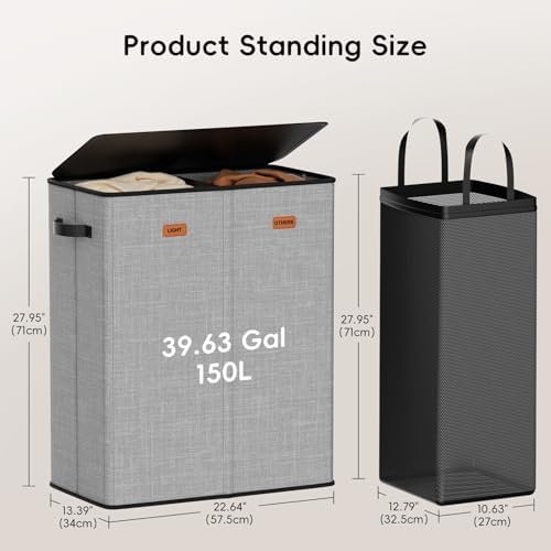150L Double Laundry Hamper - Image 6